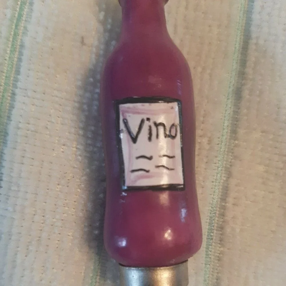 Set of 4 Appetizer Forks and Spreading Knives Purple Vino Wine Party